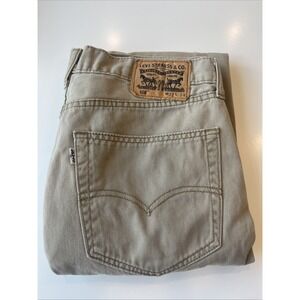 Levis 508 White Tab Label Straight Leg Jeans 32x34 Khaki Beige Tan Cotton Pants